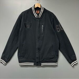 Nike x NFL Raiders Heritage Series "Destroyer" Varsity Jacket Men's XL Vintage
